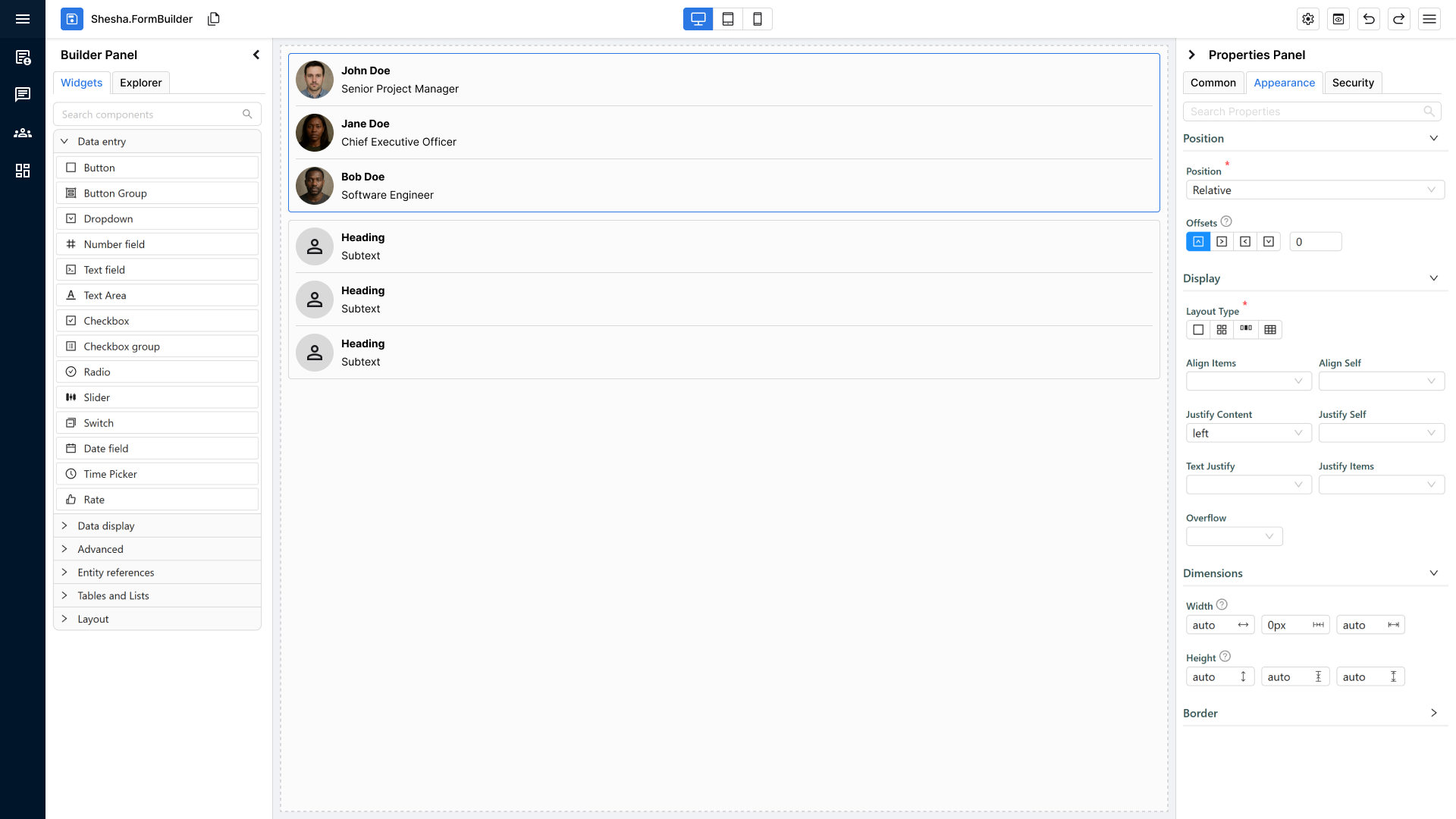 Data List and a Fallback