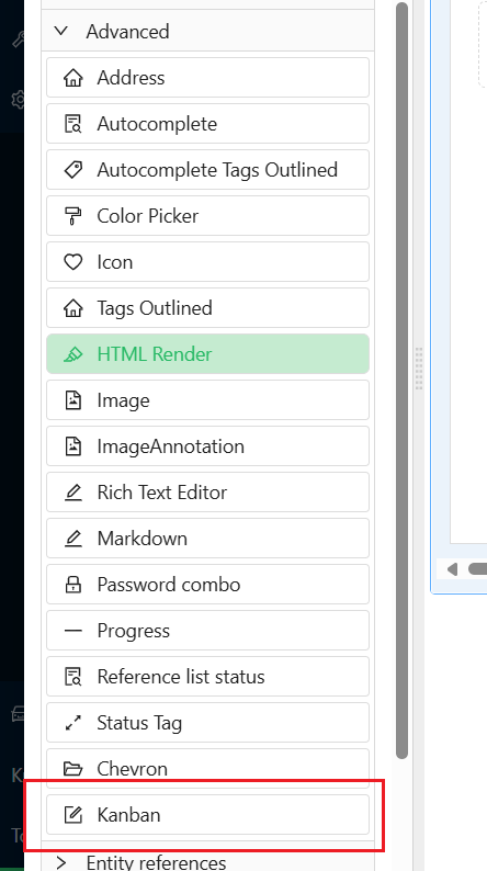 Kanban Component Location